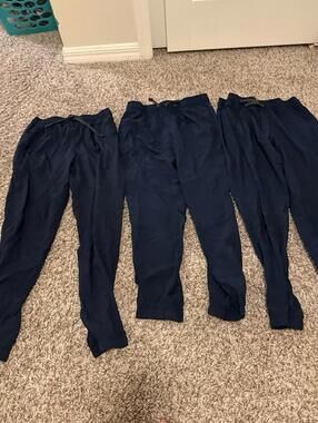 Boys XL Husky Athletic Works Navy Casual Track Pants Lot of 3